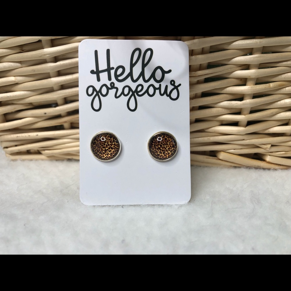 Brand New-Leopard Stud Earrings